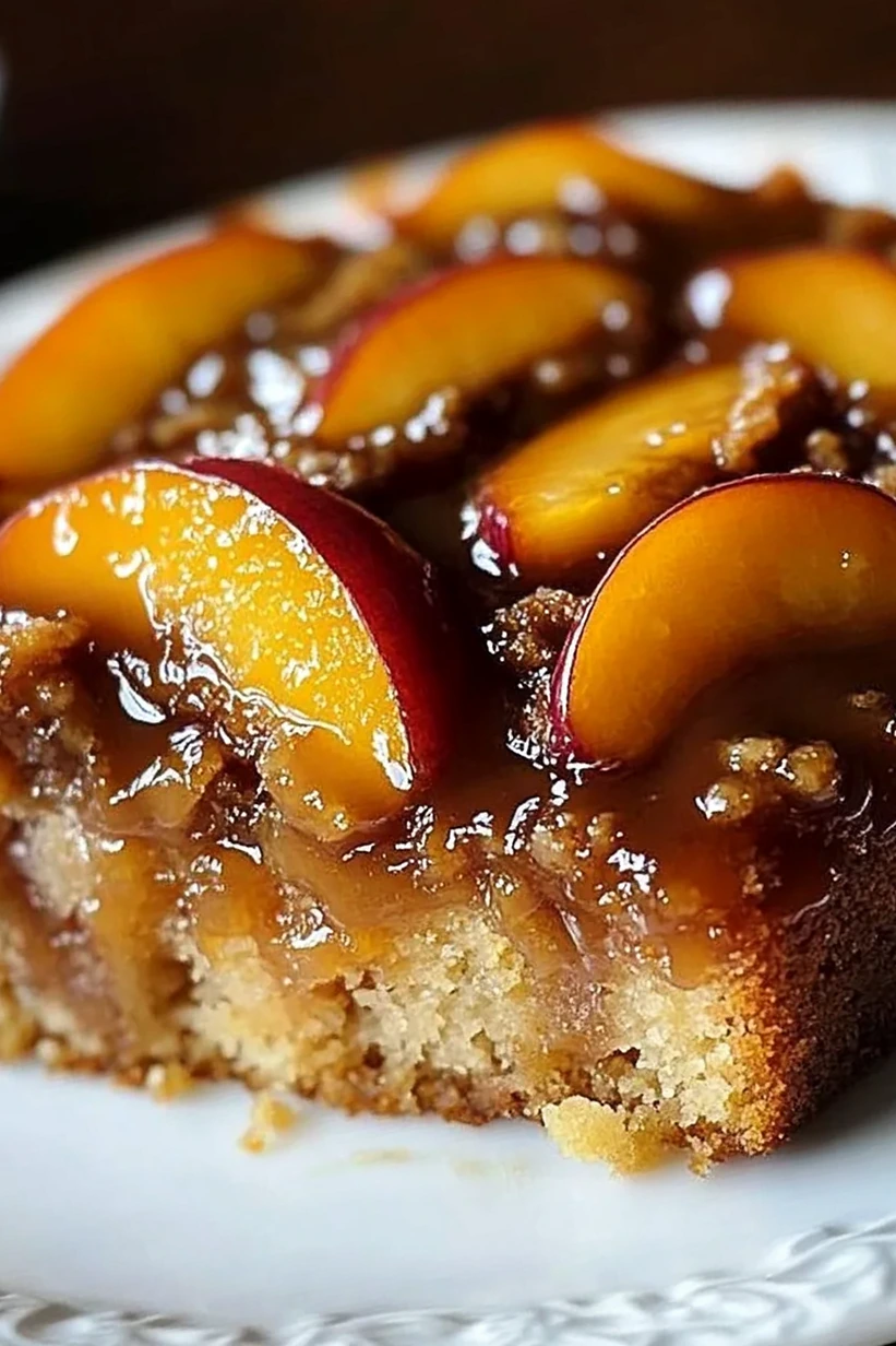Caramelized Peach Upside-Down Cake 3 Recipe image