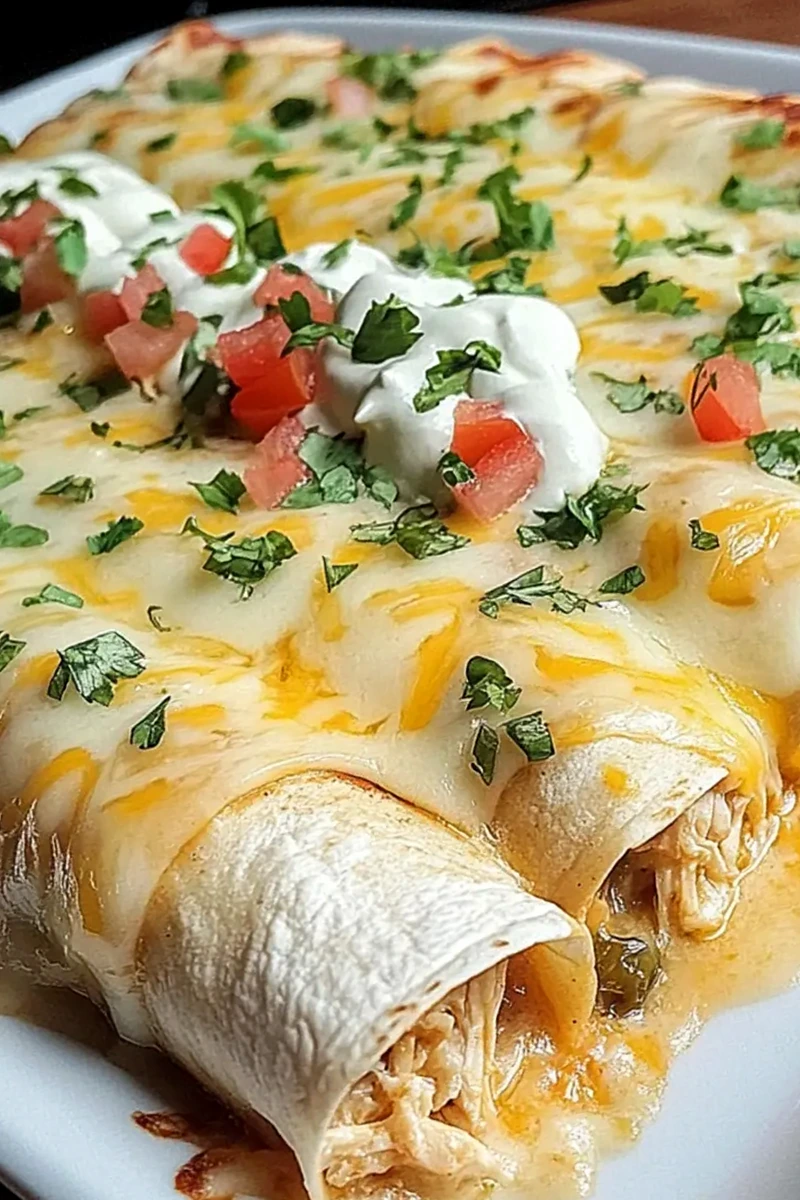 Creamy Queso Chicken Enchiladas 3 Recipe image