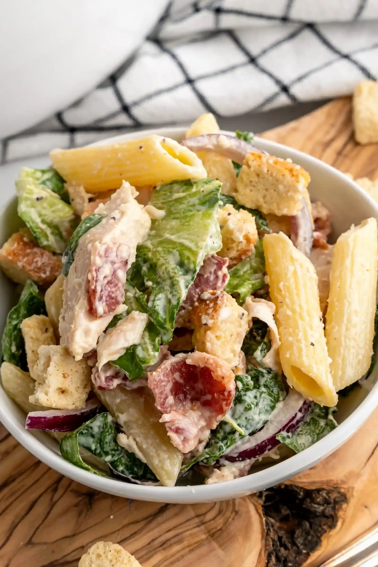 Creamy Chicken Caesar Pasta Salad 3 Recipe image