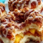 Classic Peach Cobbler Cheesecake Donuts 4 Classic Peach Cobbler Cheesecake Donuts