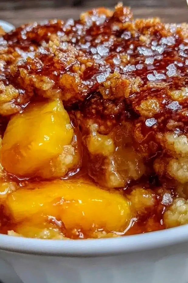 Homemade Loaded Peach Cobbler Copycat 3 Recipe image