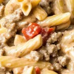 Creamy Rotel Pasta with Ground Beef 4 Creamy Rotel Pasta with Ground Beef