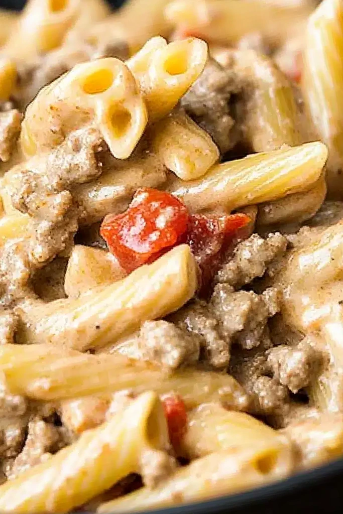 Creamy Rotel Pasta with Ground Beef 3 Recipe image