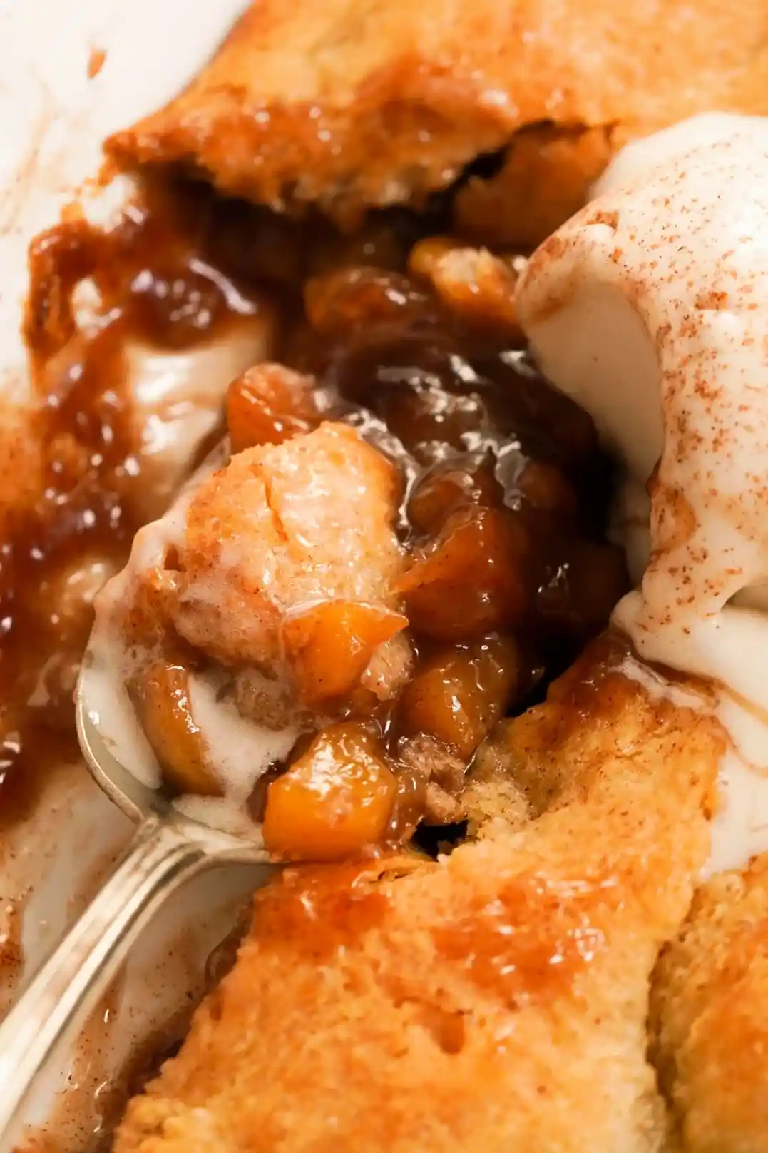 Easy Crescent Roll Peach Cobbler with Cinnamon 3 Recipe image