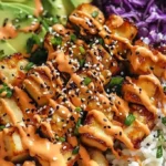 Crispy Bang Bang Chicken Bowl 4 Crispy Bang Bang Chicken Bowl