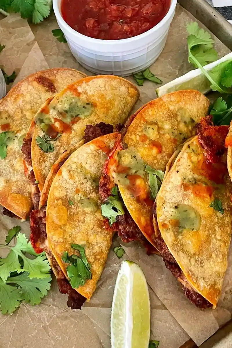 Crispy Oven Baked Beef and Bean Tacos 3 Recipe image