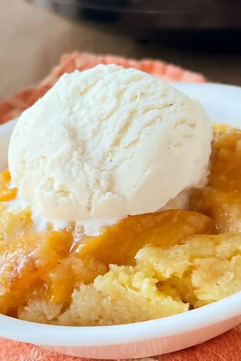 Crock Pot Peach Cobbler 3 Recipe image