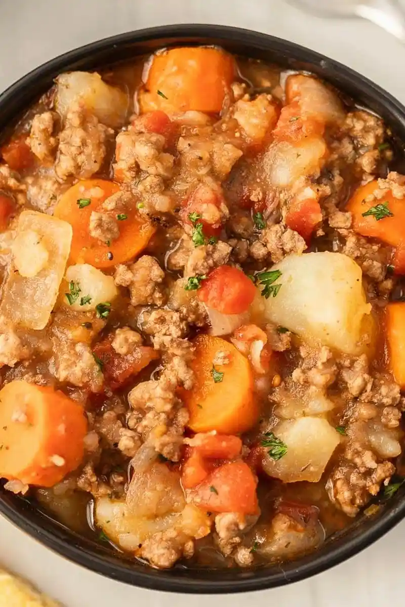 Slow Cooker Ground Beef Stew 3 Recipe image