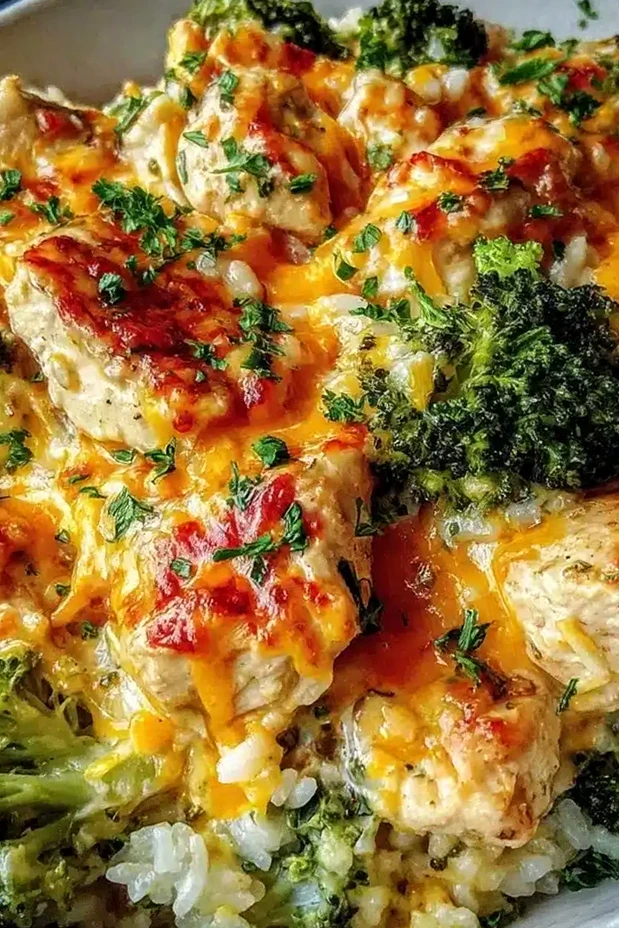 Crockpot Broccoli Cheddar Chicken and Rice Easy Weeknight Dinner Recipe 3 Recipe image