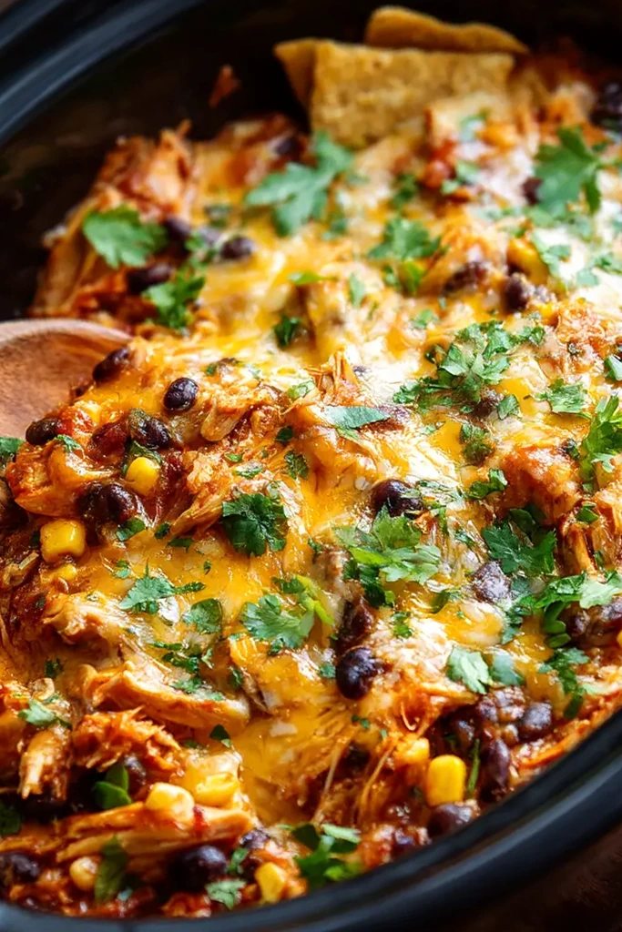 Slow Cooker Chicken Enchilada Casserole 3 Recipe image