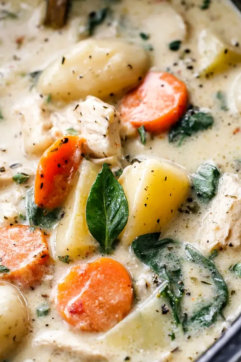 Slow Cooker Creamy Chicken Gnocchi Soup 3 Recipe image