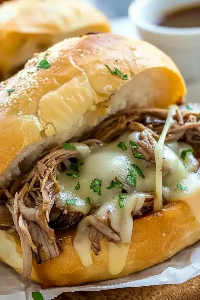 Slow Cooker Beef French Dip Sandwiches with Savory Au Jus 3 Recipe image