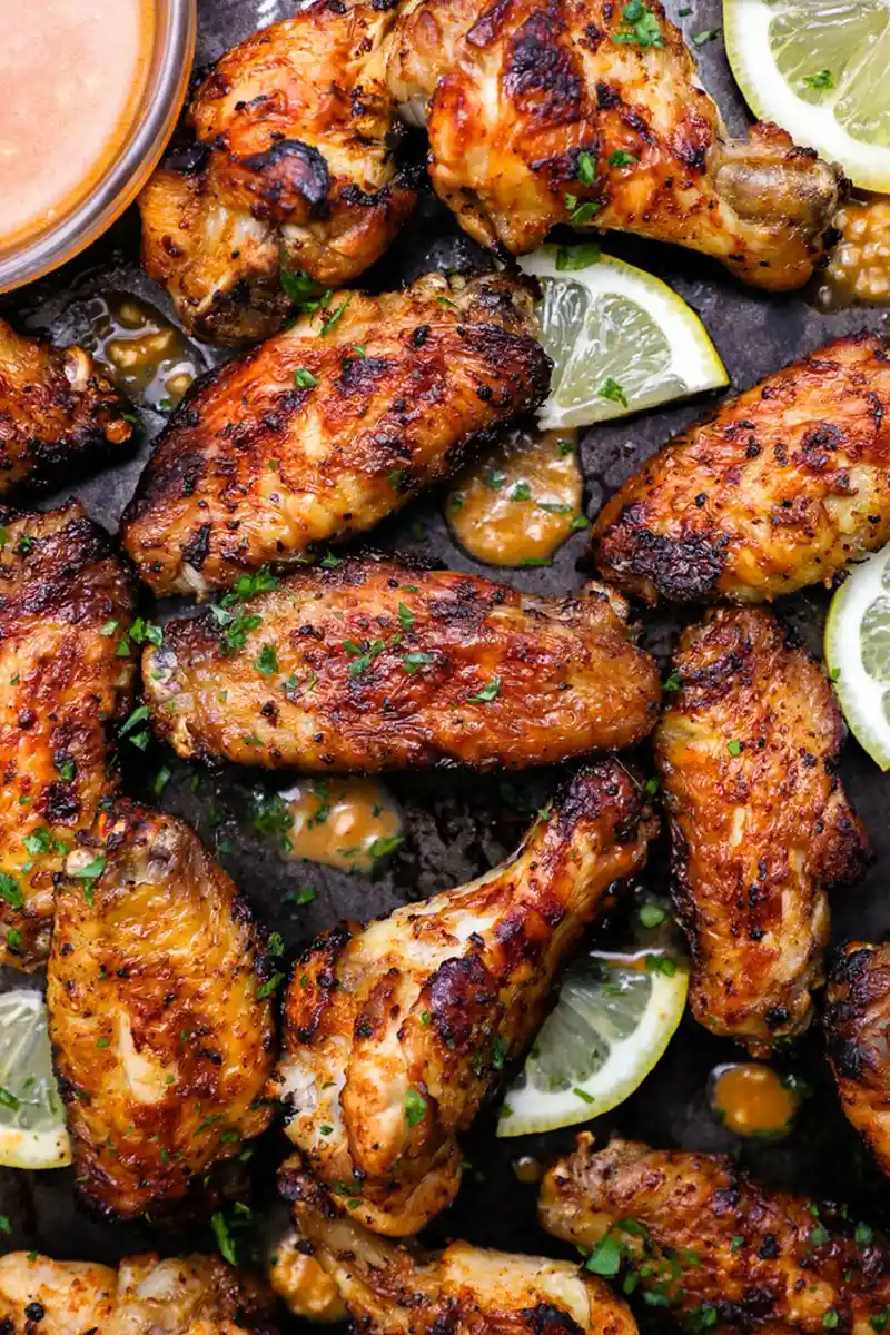 Crispy Lemon Garlic Air Fryer Chicken Wings 3 Recipe image