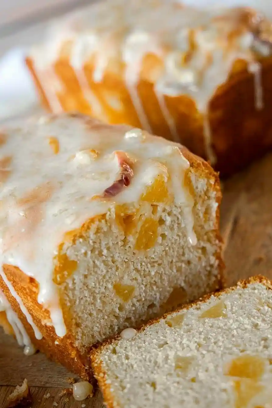 Easy Peach Bread Recipe with Peach Glaze 3 Recipe image