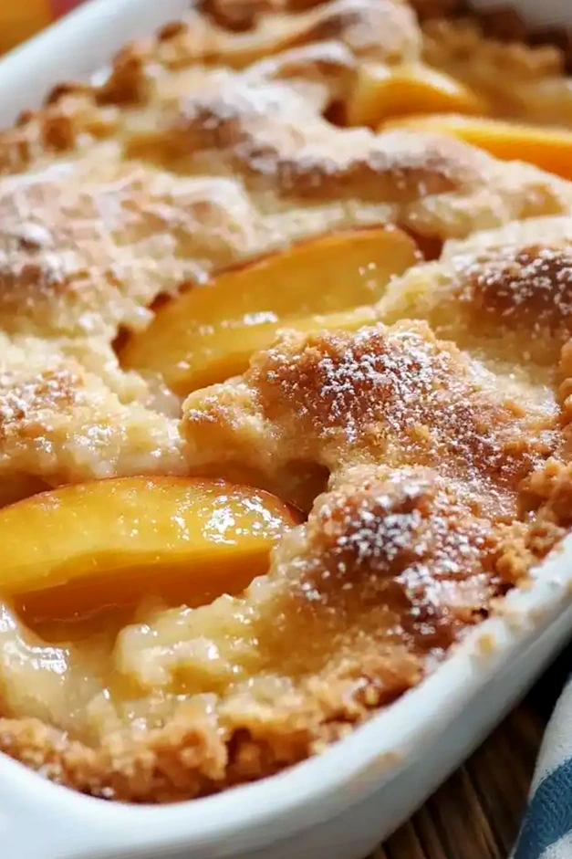Easy Peach Cobbler with Canned Peaches