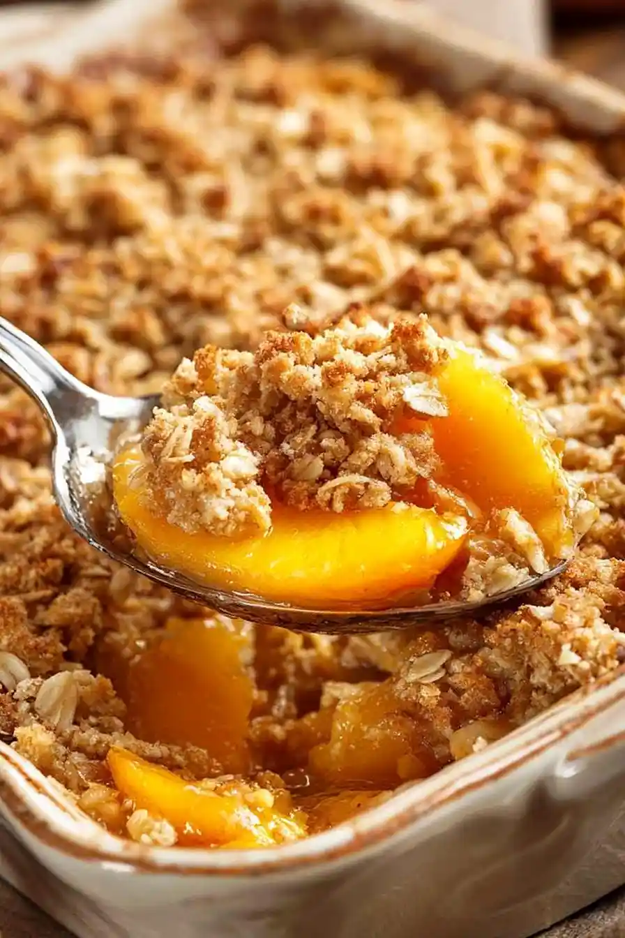 Easy Frozen Peach Crisp 3 Recipe image