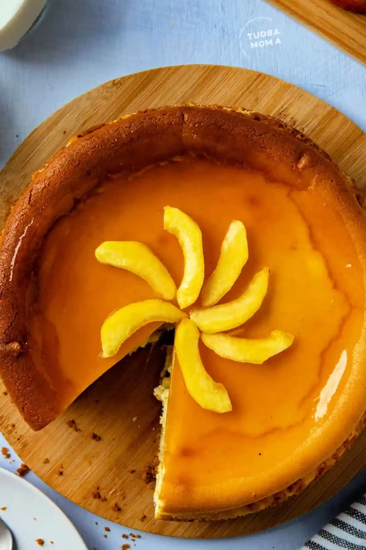 New York-Style Fresh Peach Cheesecake 3 Recipe image