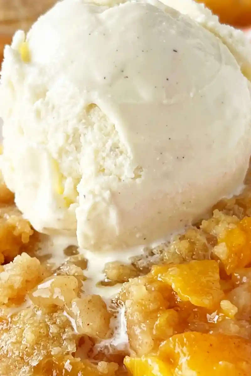 Homemade Fresh Peach Crisp without Oats 3 Recipe image