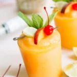 Frozen Peach Mocktail Daiquiri 4 Frozen Peach Mocktail Daiquiri