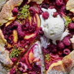 Vegan Peach and Berries Rustic Galette 4 Vegan Peach and Berries Rustic Galette