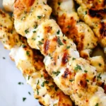 Garlic Parmesan Chicken Kebabs 4 Garlic Parmesan Chicken Kebabs