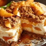 Creamy Peach Streusel Cheesecake 4 Creamy Peach Streusel Cheesecake