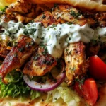 Greek Chicken Gyros with Lemon-Herb Marinade 4 Greek Chicken Gyros with Lemon-Herb Marinade
