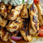 Greek Chicken Gyros with Lemon-Herb Marinade and Tzatziki 4 Greek Chicken Gyros with Lemon-Herb Marinade and Tzatziki