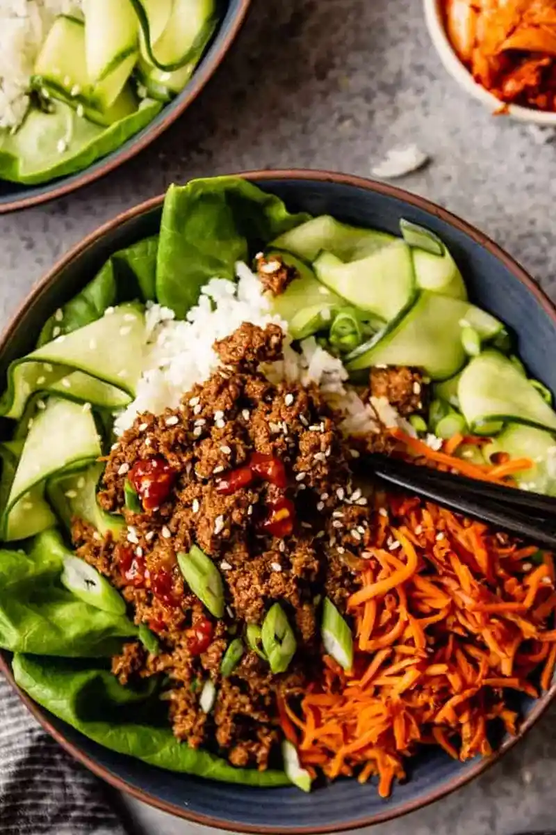 Savory Ground Beef Bulgogi Rice Bowls 3 Recipe image