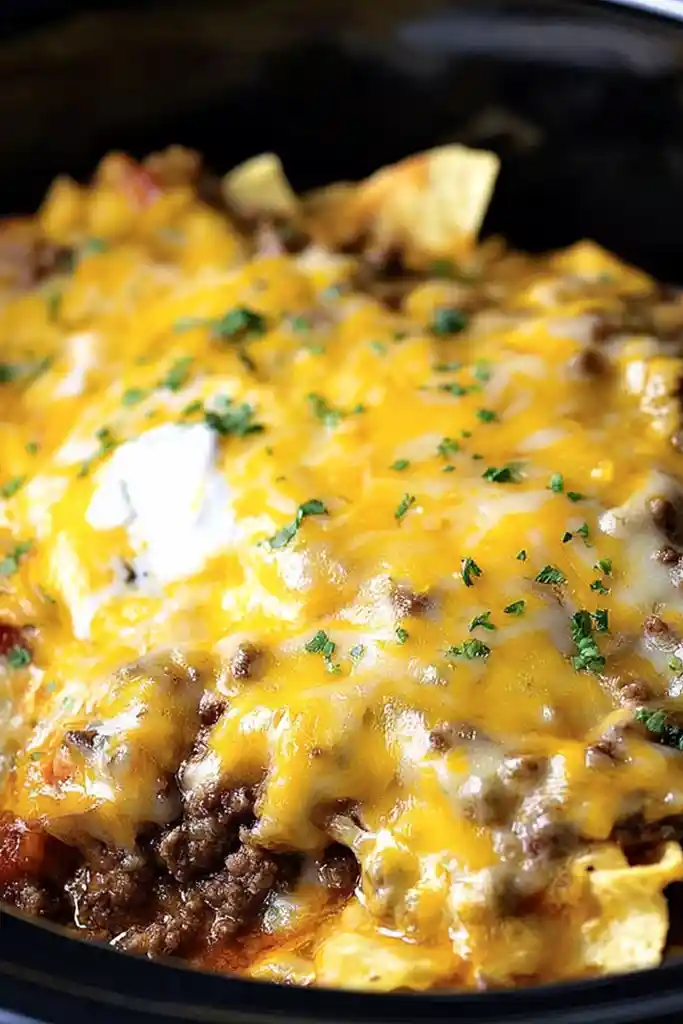 Slow Cooker Ground Beef Enchilada Casserole 3 Recipe image