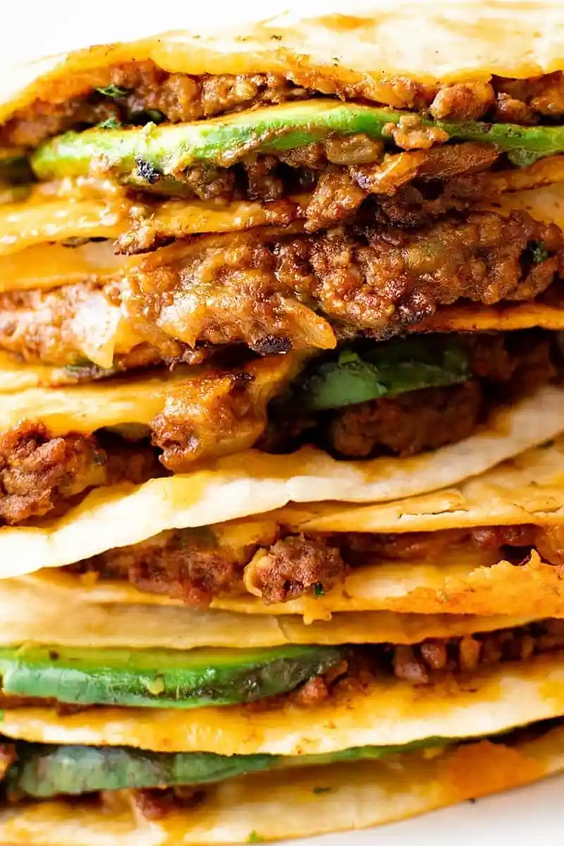 Savory Ground Beef Quesadillas with Avocado 3 Recipe image