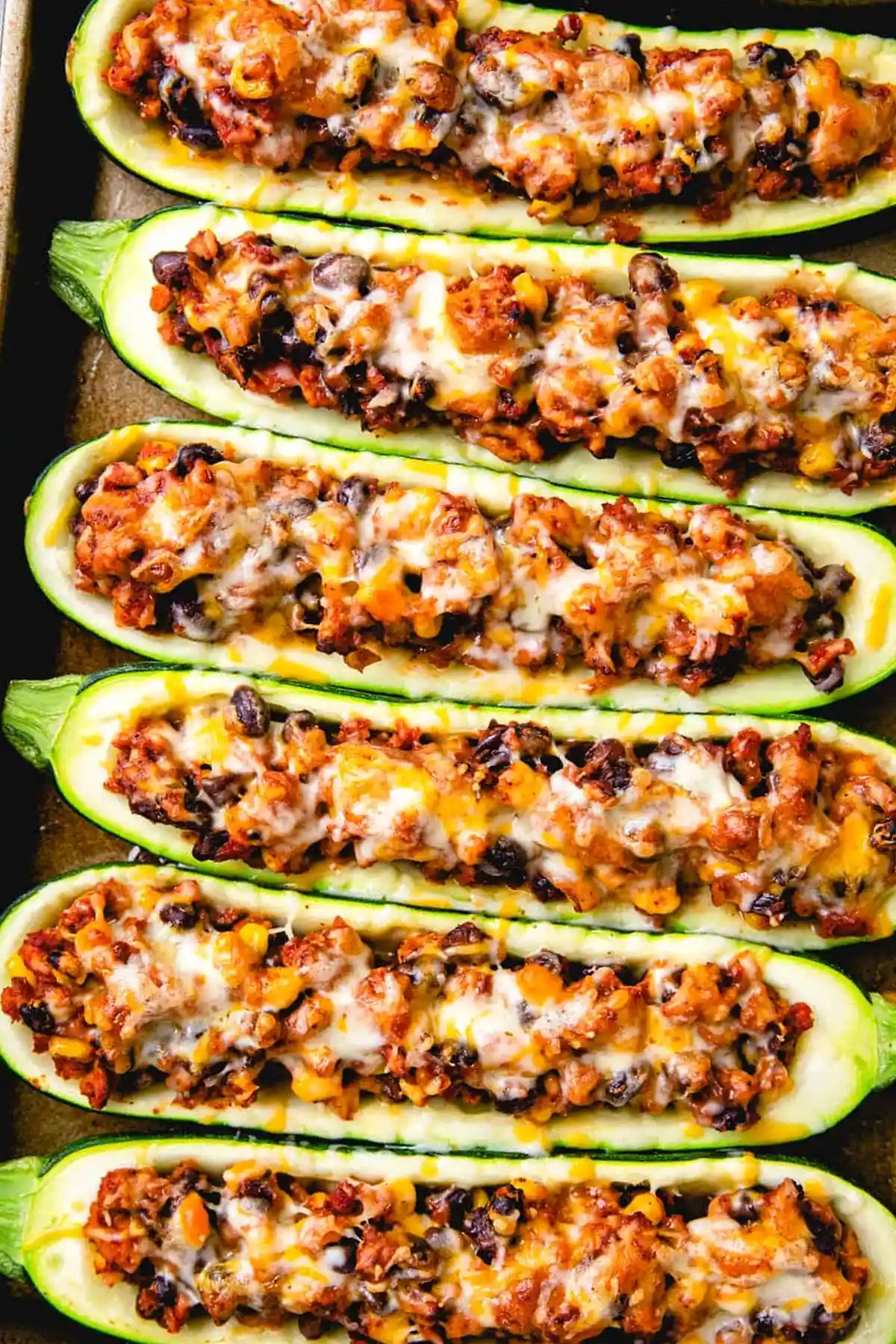 Ground Turkey Taco Stuffed Zucchini Boats 3 Recipe image