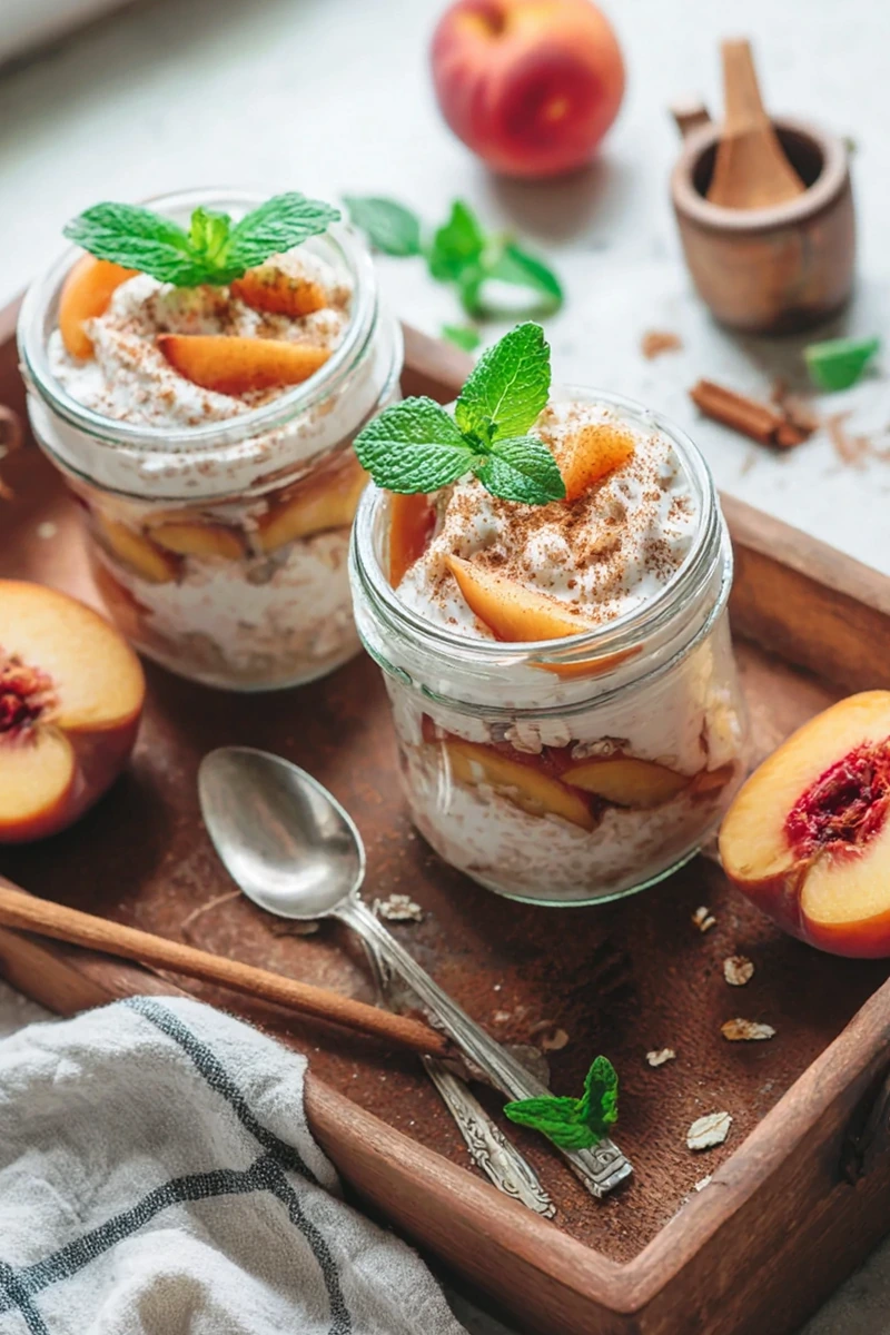 High-Protein Peach Pie Cottage Cheese Bowls 3 Recipe image