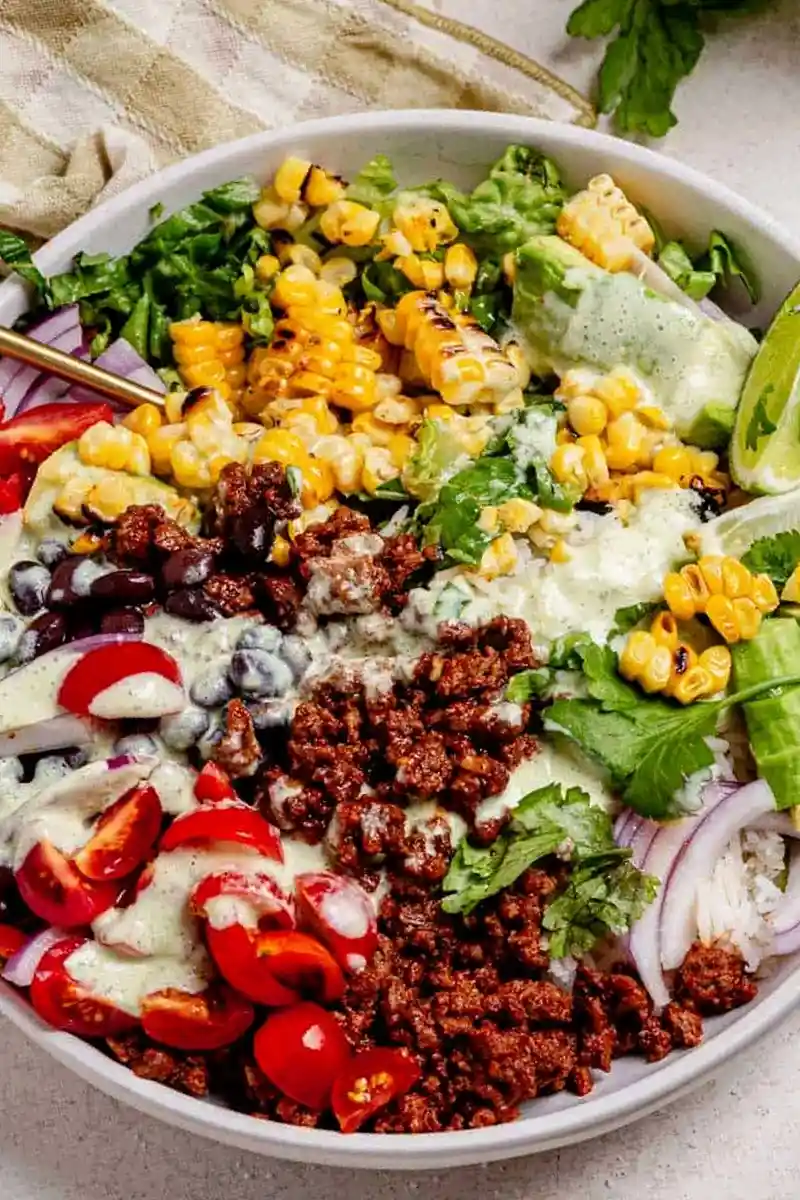 High-Protein Ground Beef Taco Bowls 3 Recipe image