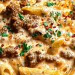 High Protein Creamy Beef Pasta 4 High Protein Creamy Beef Pasta
