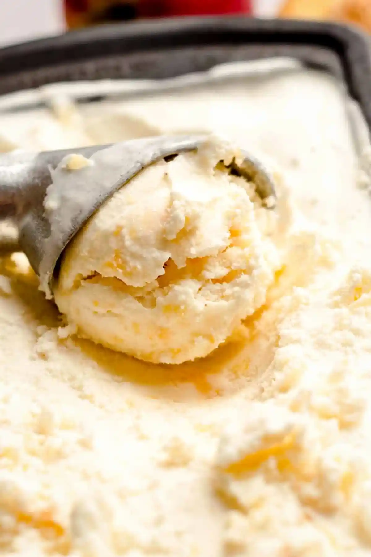 Homemade Peach Ice Cream for Ice Cream Maker 3 Recipe image