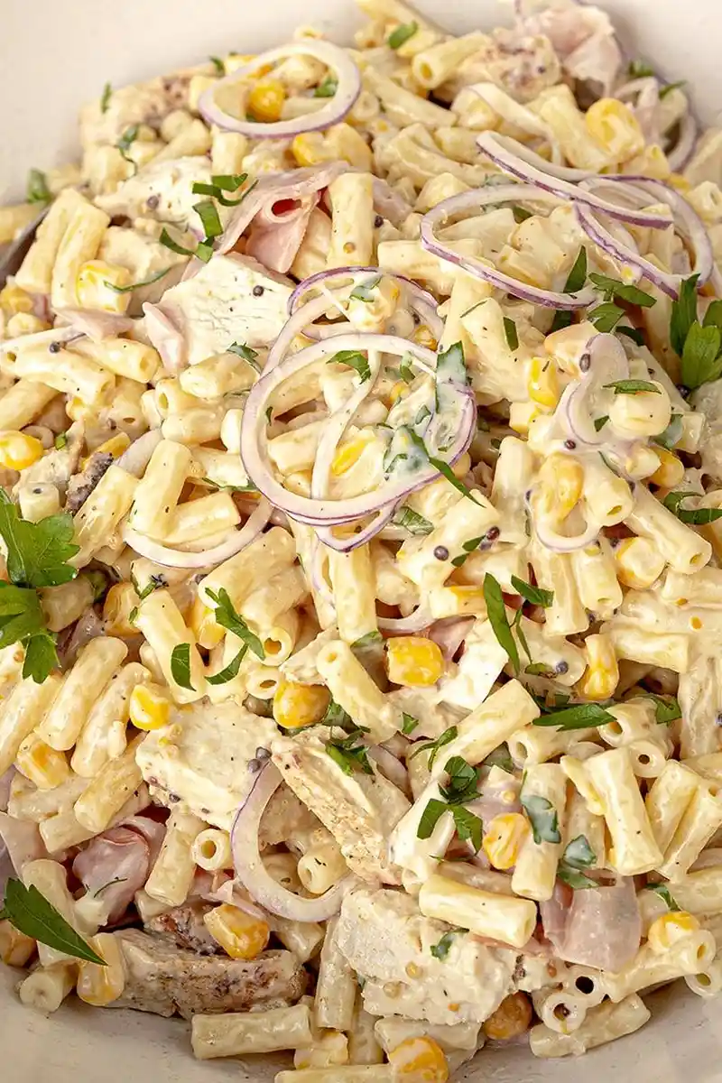 Creamy Honey Mustard Chicken Pasta Salad 3 Recipe image