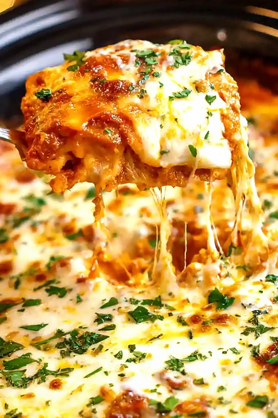 Easy Slow Cooker Lasagna 3 Recipe image