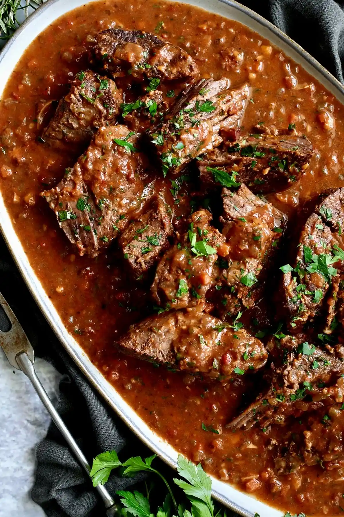 Italian Pot Roast (Stracotto) with Oven-Baked Gorgonzola Polenta 3 Recipe image