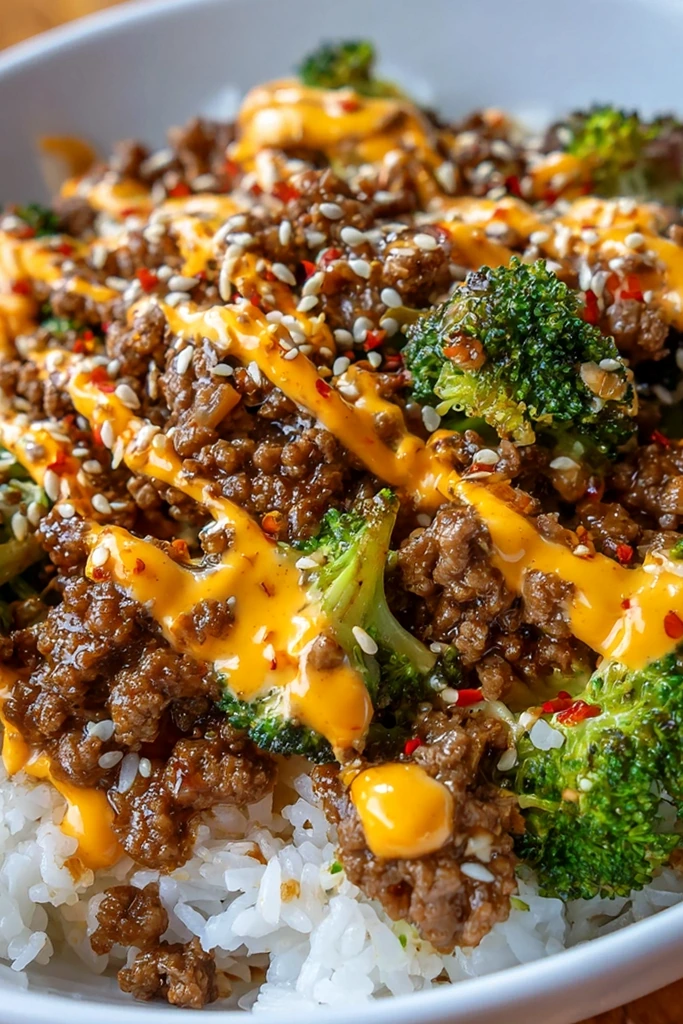 Savory Korean Ground Beef Bowls with Zesty Spicy Mayo 3 Recipe image