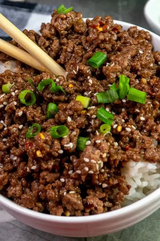Korean Beef Bowls with Savory Glaze