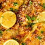 Crispy Parmesan Lemon Chicken with Garlic Butter Sauce 4 Crispy Parmesan Lemon Chicken with Garlic Butter Sauce