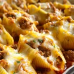 Cheesy Taco Stuffed Pasta Shells 4 Cheesy Taco Stuffed Pasta Shells