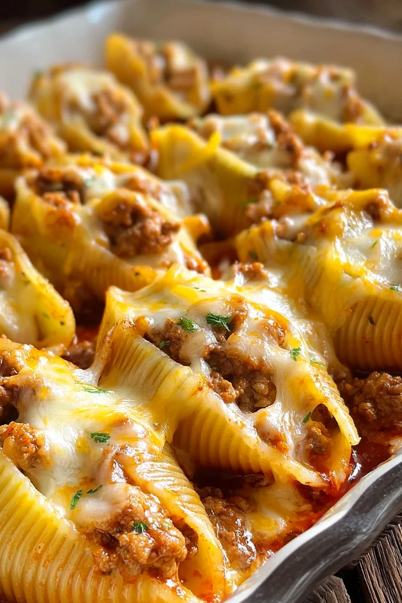 Cheesy Taco Stuffed Pasta Shells 3 Recipe image