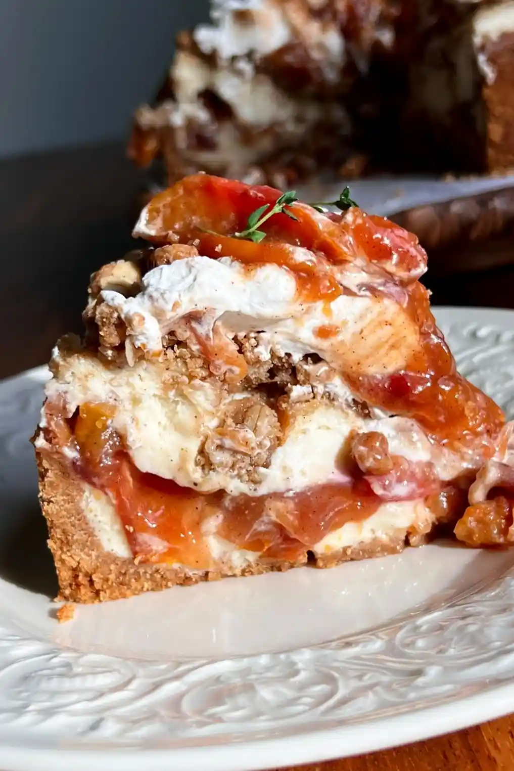Mini Peaches n' Cream Crumble Cheesecake 3 Recipe image
