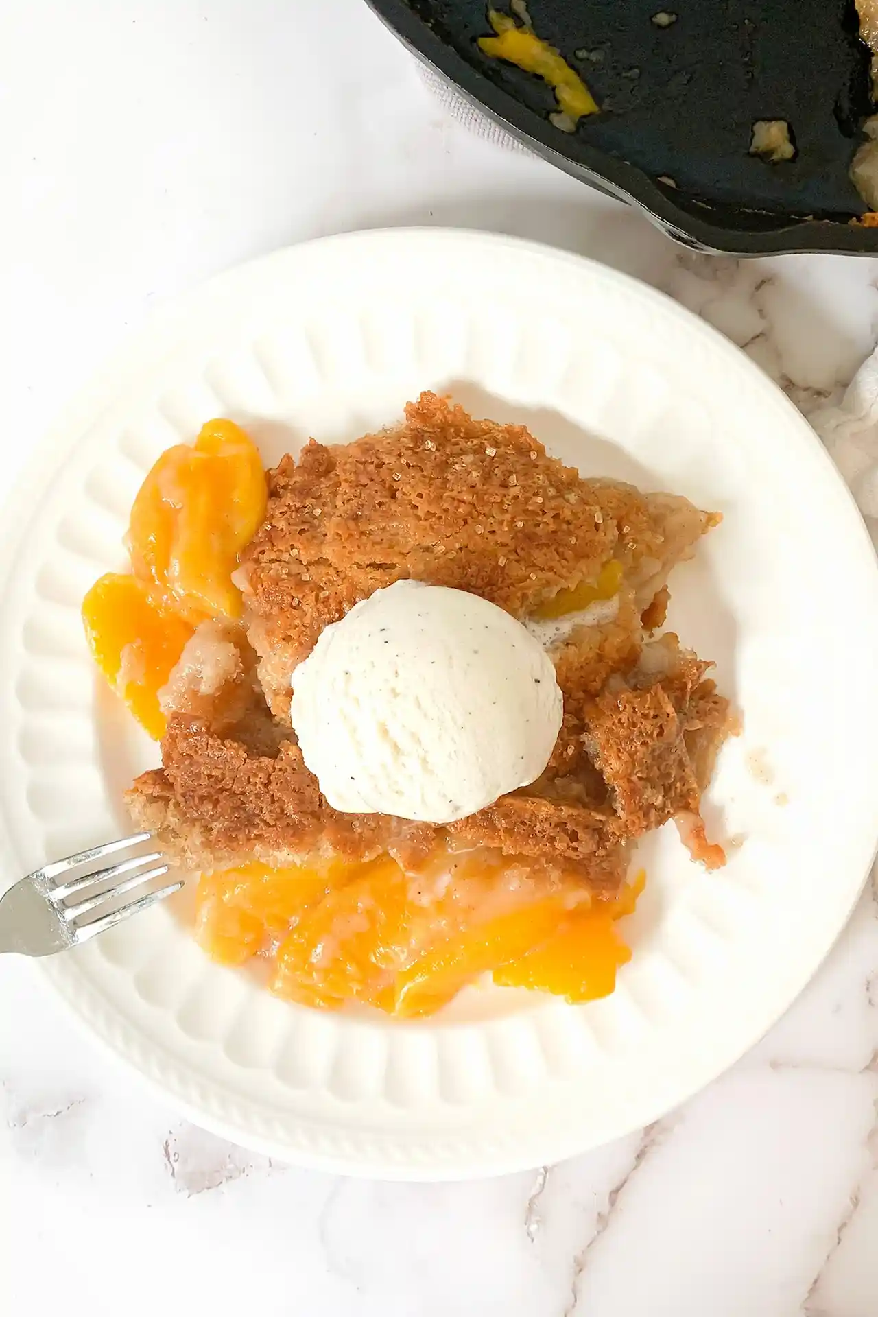 Old-Fashioned Cast Iron Peach Cobbler 3 Recipe image