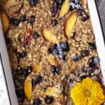Peach and Blueberry Baked Oatmeal 4 Peach and Blueberry Baked Oatmeal