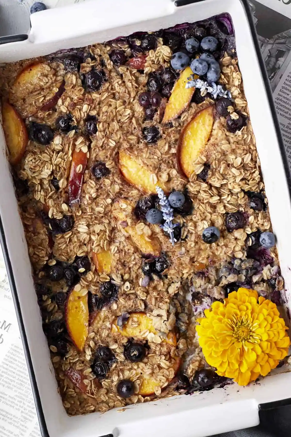 Peach and Blueberry Baked Oatmeal 3 Recipe image