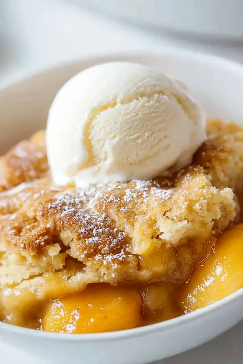 Homemade Peach Cobbler with Crisp Biscuit Crust 3 Recipe image