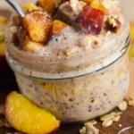 Peach Cobbler Overnight Oats 4 Peach Cobbler Overnight Oats